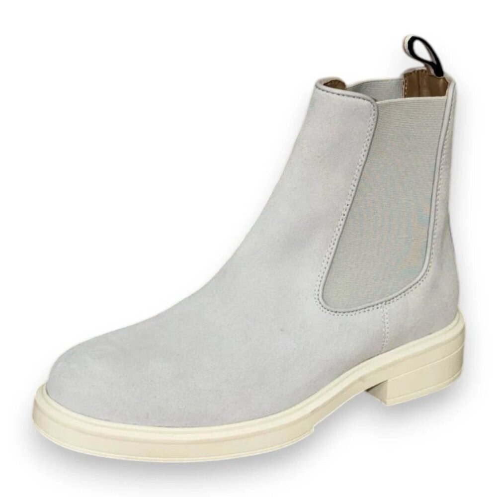 BOSS Vanity ChBootie SD Women's Gray Suede Chelsea Boots US 7 (EU 37) MSRP $199